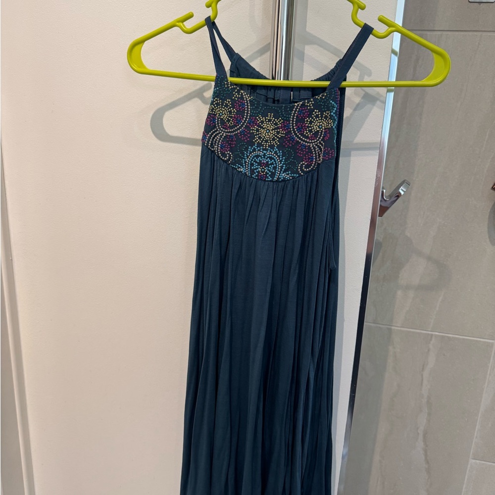 Anthropologie one September Women's Blue Halter Top - Picture 2 of 2